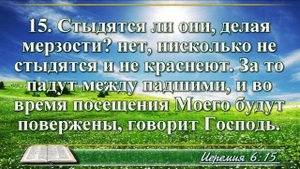 ВидеоБиблия Книга пророка Иеремии без музыки глава 6 Соколов