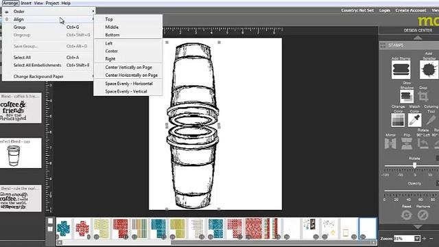 Coffee Cup Shaped Card with My Digital Studio смотреть онлайн