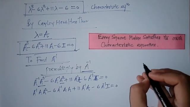 Inverse of Matrix By Cayley Hamilton Theorem