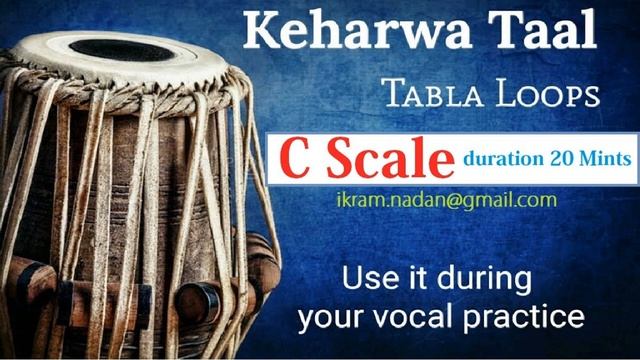 Taal Keherwa Tabla  Loops, C Scale Fast Tempo