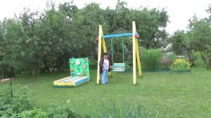 9 соток 19 июля. В гости в Шую . Шпалера, песочница, качели, парничек, гряды, кормушка зо