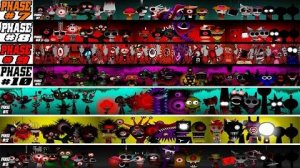 Фаза 1 против Фаза 3 против Фаза 5 против Фаза 7-8-9-14 в Incredibox Sprunki Mix - Все персонажи!!!
