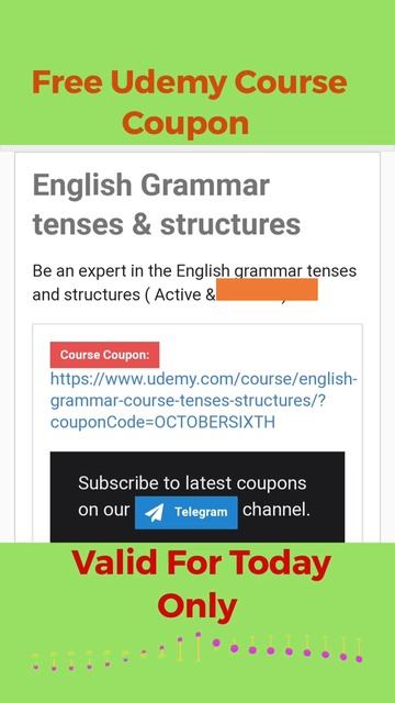 Free Udemy Certificate Course | English Grammar Tenses and Structure смотреть онлайн