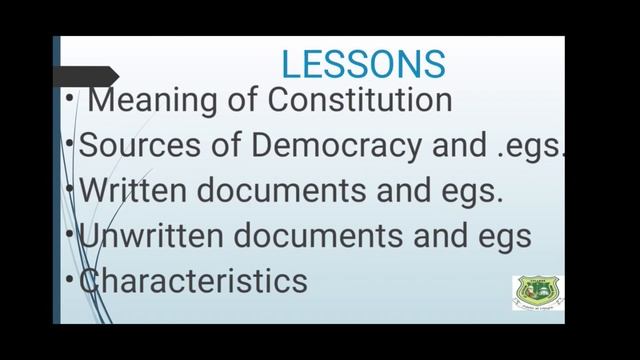 CIVIC EDUCATION -THE CONSTITUTION (JS1 WK5) смотреть онлайн