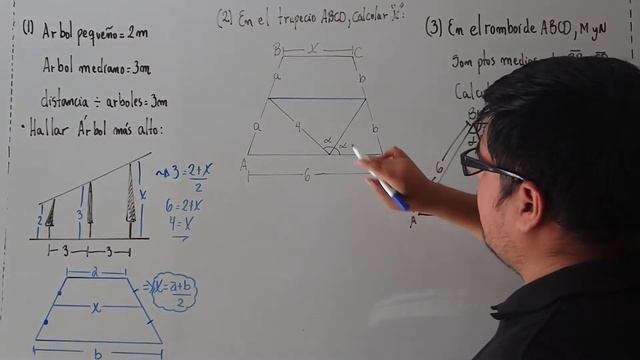 GEOMETRÍA - CUADRILATEROS - TEOREMA DE LA MEDIANA