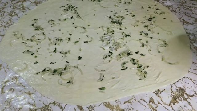 ЛЕПЕШКА С ЛУКОМ КАТЛАМА на сковороде