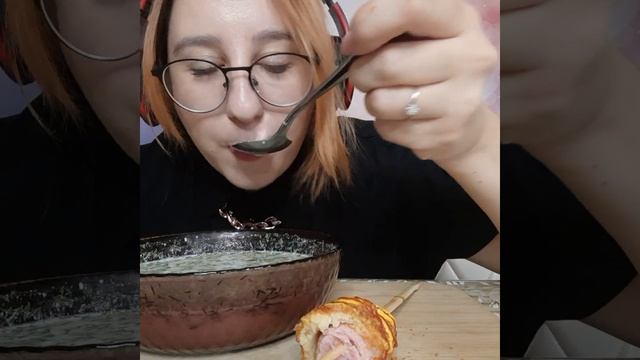 ASMR MUKBANG I окрошка,корн дог смотреть онлайн