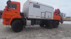 Новая передвижная ремонтная мастерская на шасси КАМАЗ-43118 6х6 с КМУ Инман ИМ 150 от "Автомастер".