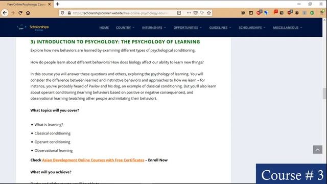 How to apply for Free Online Psychology Courses with Free Certificates in 2020 | Apply Now