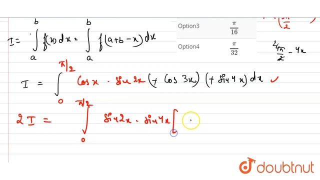 int_(0)^(pi//2)sinx sin2x sin3x sin 4x dx= | 12 | DEFINITE INTEGRATION | MATHS | CENGAGE | Doubt...