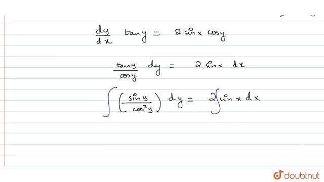 Statement-1: Solution of the differential equation `dy/dx tany=sin(x+y)+sin(x-y)` is `secy+2cosx= смотреть онлайн
