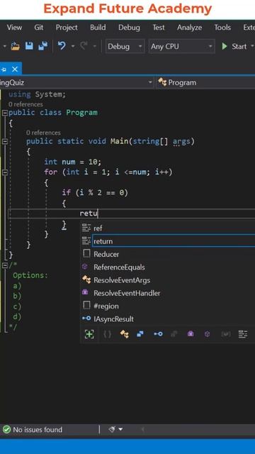 Programming Quiz Questions - Q81 -  Expand Future Academy #Shorts #Programming #CSharp #Dotnet
