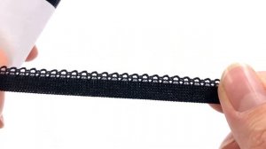 Резинка ажурная арт.011, 10 мм Турция, черный