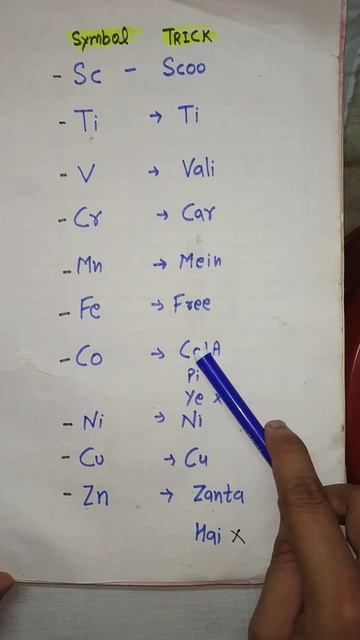 Periodic Table ke block-D ke periodaavart 4 ke elements ke naam trick se yaad krein new trick