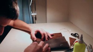 Кожаный клатч ручной работы. Процесс изготовления