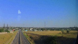 Вид из окна поезда по окрестностям Херсонской области.
