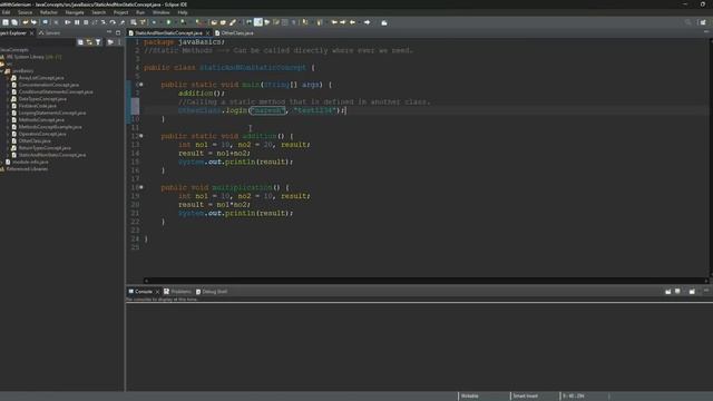 Session 16 | Java for Selenium | Static Methods & Non-Static Methods in Java #java #selenium