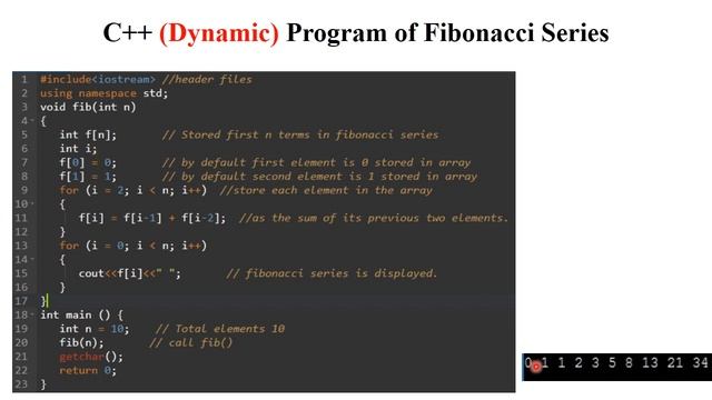 DSA 1.9 Fibonacci Series with Examples | Algorithms | Dynamic Program | Recursive Program