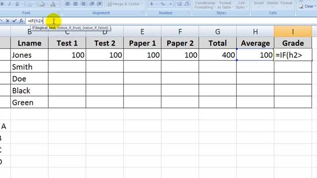 MS Excel, the IF Function, & Letter Grades 720 X 1280 смотреть онлайн