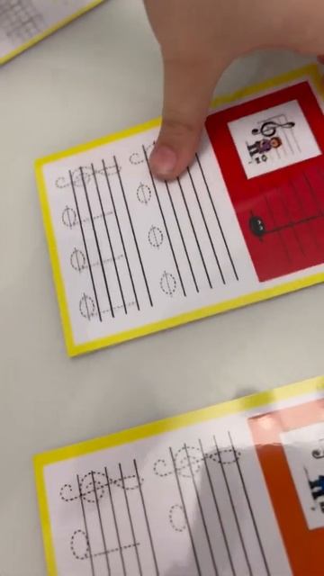 Музыкальные прописи . Многоразовые карточки