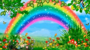 Футаж радуга на природе