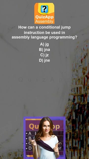 Assembly How can a conditional jump instruction be used in assembly language programming