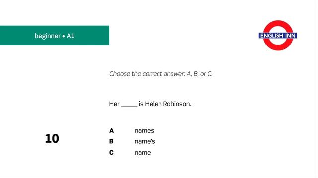 English in 3 minutes (Beginner / A1) - Grammar Test 10 смотреть онлайн