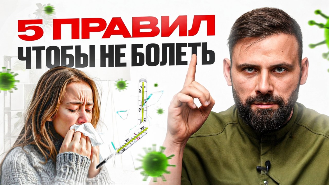Всего 5 основных правил, чтобы никогда не болеть (Научно доказано)