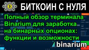 Полный обзор терминала Binarium для заработка на бинарных опционах: функции и возможности