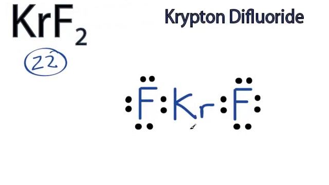 KrF2 Lewis Structure: How to Draw the Lewis Structure for KrF2 Krypton Difluoride