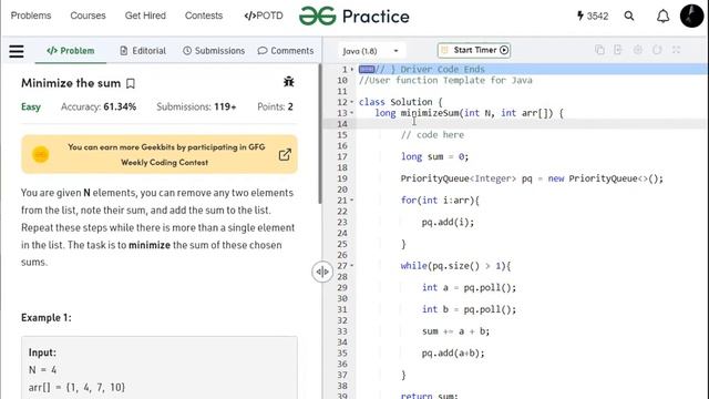Minimize the sum || Daily DSA || Educon Community смотреть онлайн