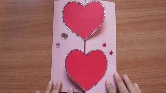 Яркая открытка на 14 февраля или 8 марта! Подарок Любимой! Маме! Поделки своими руками!