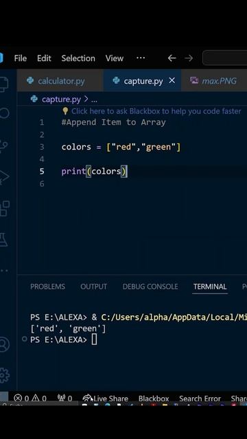How to append Items into an Array in Python #shorts #python #coding #programming #viral