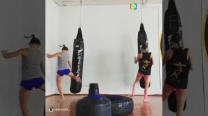 Женский тайский бокс. Ратманская Мария и Король Арина. Спортивный клуб "Black Horse"