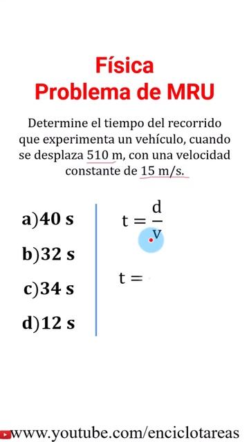 Problema de MRU - determine el tiempo del recorrido смотреть онлайн