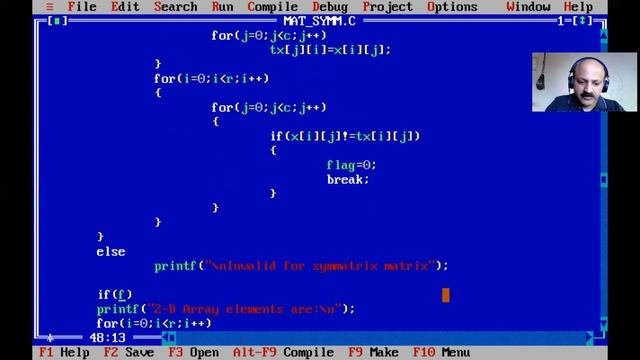 Symmetric  Matrix in C Programming Language