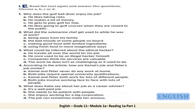 Grade 11 science English Module 1 Reading 1a Lesson 1 смотреть онлайн