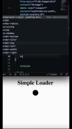 Basic Loader in Html Css 🌟🔥😃🫡  #shorts #css