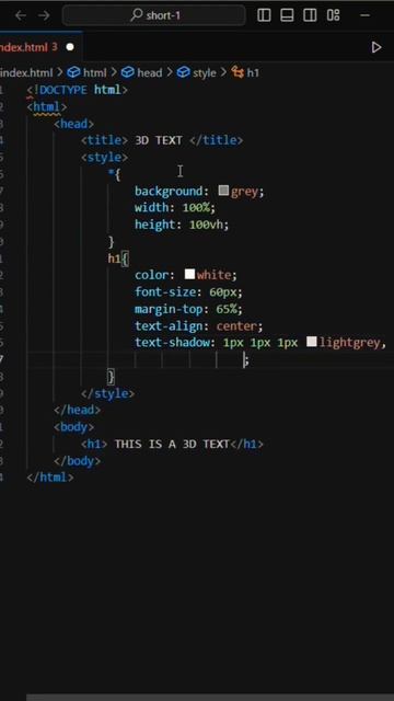 Designing a 3d text using hltml & css смотреть онлайн