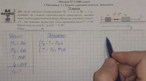 75 задача. 1. Механика. Динамика. Физика. ЕГЭ 1000 задач. Демидова. Решение и разбор. ФИПИ 2021.