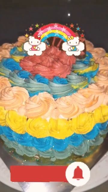 rainbow cake order 🎂🌈 || made for little girl👧🙂🤩 #shorts#cakeorder