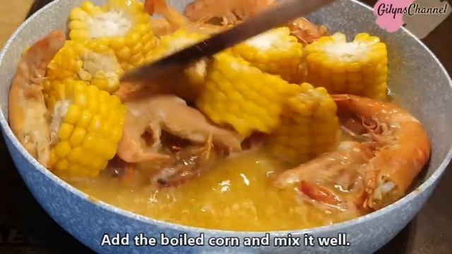 Quick and Easy to cook Garlic butter Shrimps and corn / Garlic buttered Shrimps with sprite смотреть онлайн