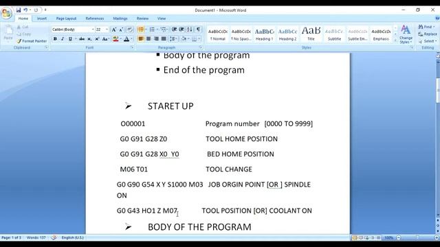 Cnc-Milling Basic Model Manual Programming Explain