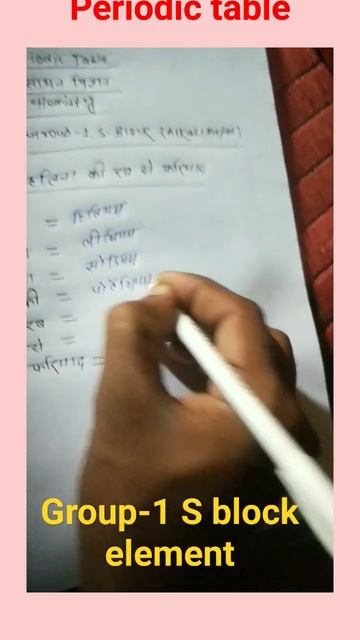 Group-1 S block #chemisry# periodic table # trick method