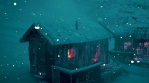 ЗИМНЯЯ БУРЯ в горном домике для сна - Звуки метели - Завывающий ветер и метущий снег