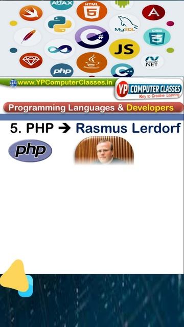 Top 10 programming languages and their developers (Creators ) | #shorts | YP Computer Classes смотреть онлайн