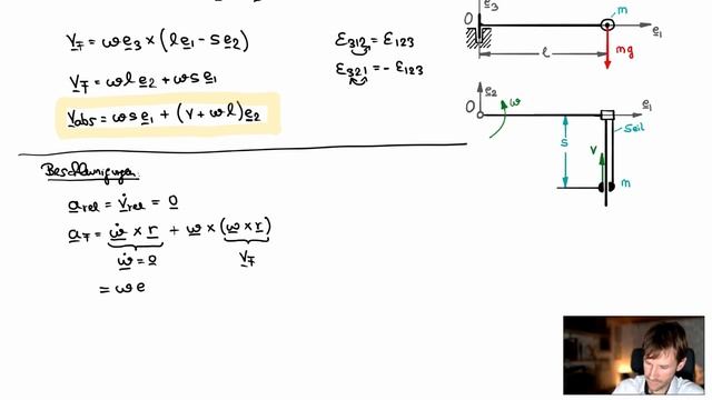 Punktmasse auf rotierendem Winkelhebel (Relativkinetik, Dynamik, Technische Mechanik) смотреть онлайн