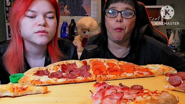 Мукбанг | Пицца Мясная | Обжор Асмр