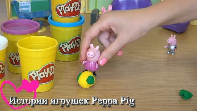 Peppa pig Свинка Пеппа серия 35 Пеппа и Джордж с Папой Свином лепят фигурки с Play Doch смотреть онлайн