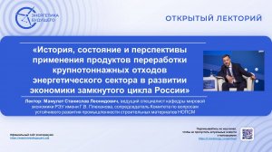 История, состояние и перспективы применения продуктов переработки крупнотоннажных отходов энергетики